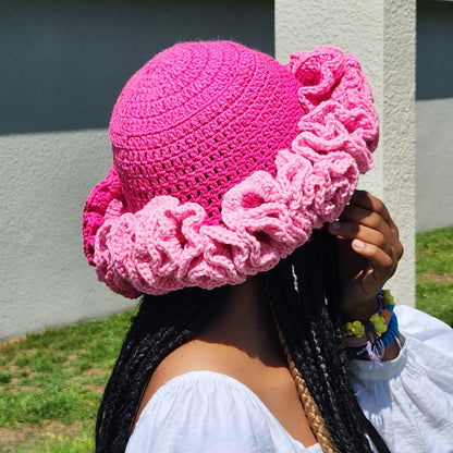 Bucket Hat With Large Ruffles