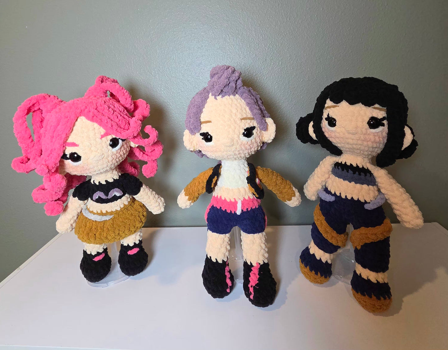 Rumi, zoey, Mira kpop demon hunter collectible plush doll