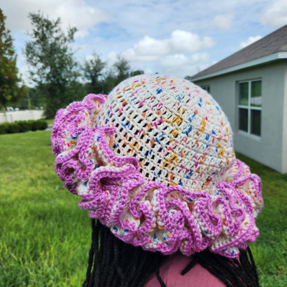 Bucket Hat With Large Ruffles