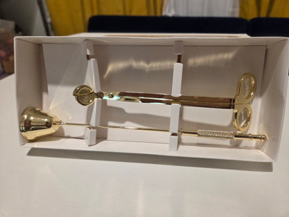 Gold Candle snuffer and Wick Trimmer